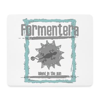 Formentera Sun Island Design - Tapis de souris (format paysage) - blanc - Devant