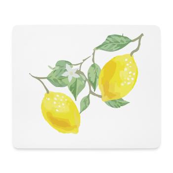 Zitronen - Mousepad (Querformat) - Weiß - Vorne