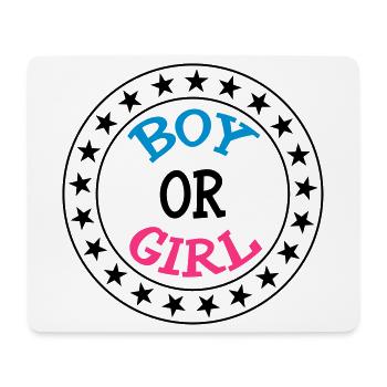 Boy or Girl - Tapis de souris (format paysage) - blanc - Devant