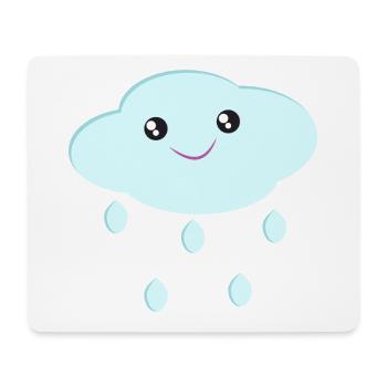 Cloud cute cloud kawaii style gift for kids - Mouse Pad (horizontal) - white - Front