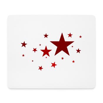 Sterne in Rot - Mousepad (Querformat) - Weiß - Vorne