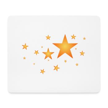 Stars in Orange - Mouse Pad (horizontal) - white - Front