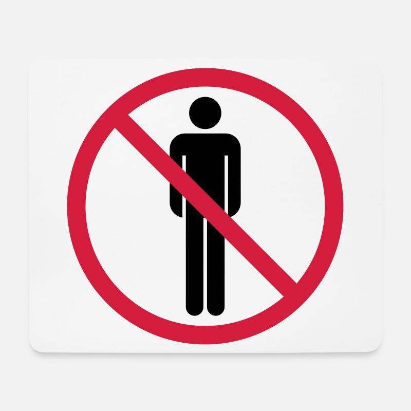 verboten schild keine menschen zone gebiet pictogr - Mousepad (Querformat) - Weiß