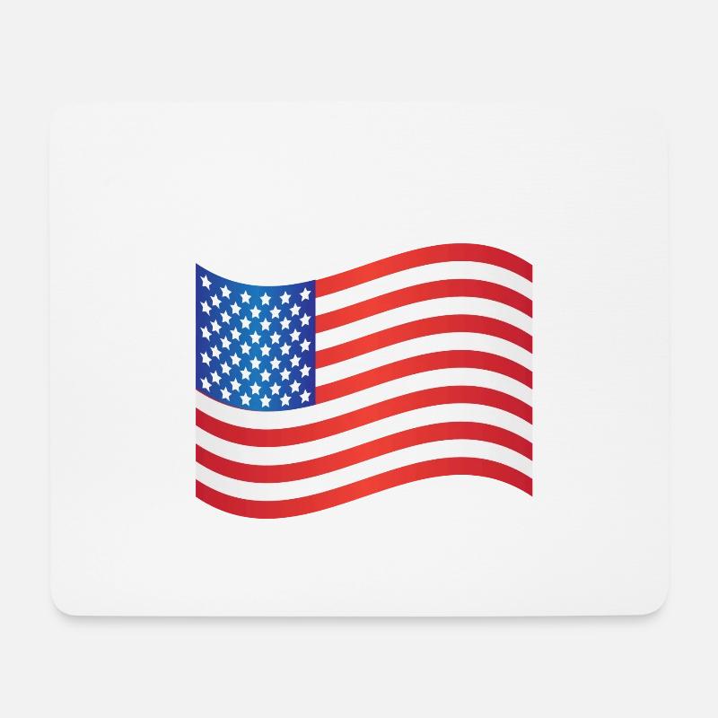 American Flag - Mouse Pad (horizontal) - white