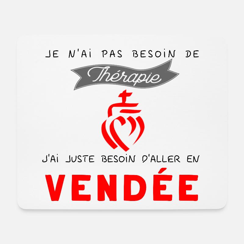 Vendée - thérapie - Tapis de souris (format paysage) - blanc
