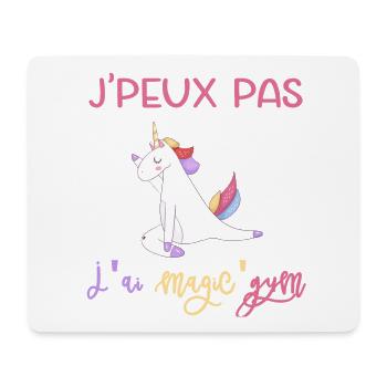 Magical Unicorn Gym Costume - Mouse Pad (horizontal) - white - Front