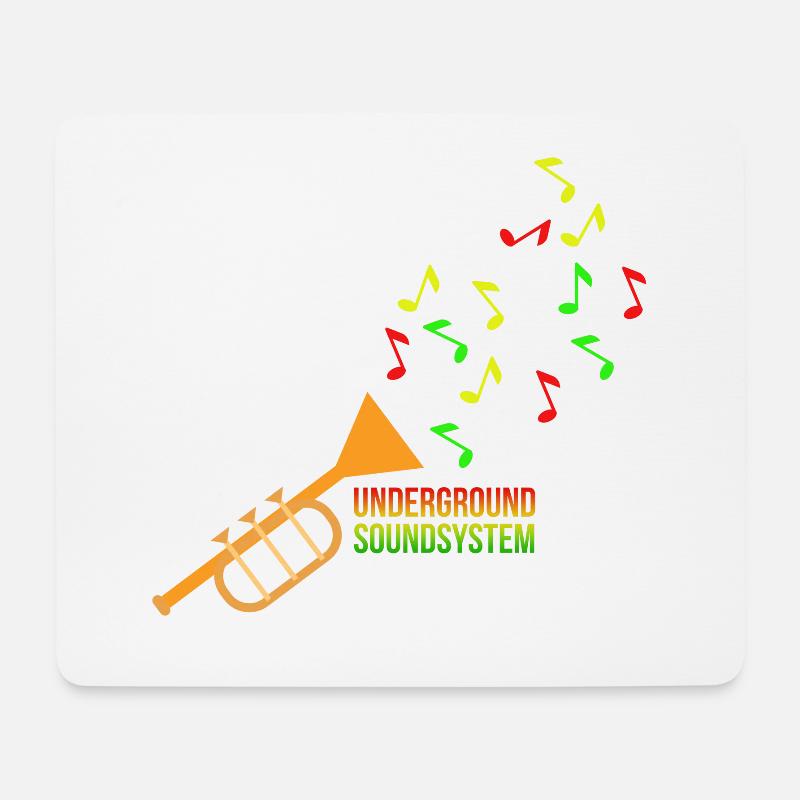 Underground Soundsystem Trumpet - Mouse Pad (horizontal) - white
