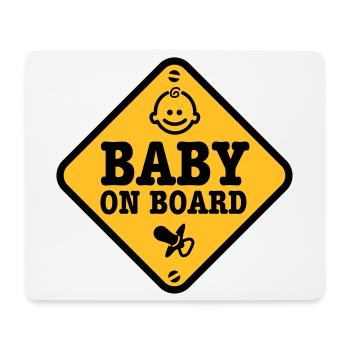 baby on board - Mousepad (Querformat) - Weiß - Vorne