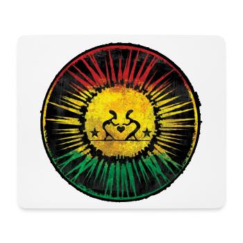 Design rastafari de cœur et de soleil - Tapis de souris (format paysage) - blanc - Devant
