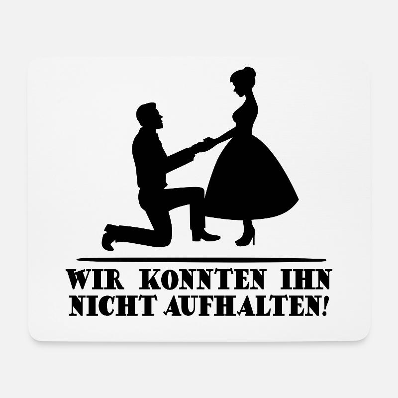 Junggesellenabschied Lustiger Spruch JGA Polterer - Mousepad (Querformat) - Weiß