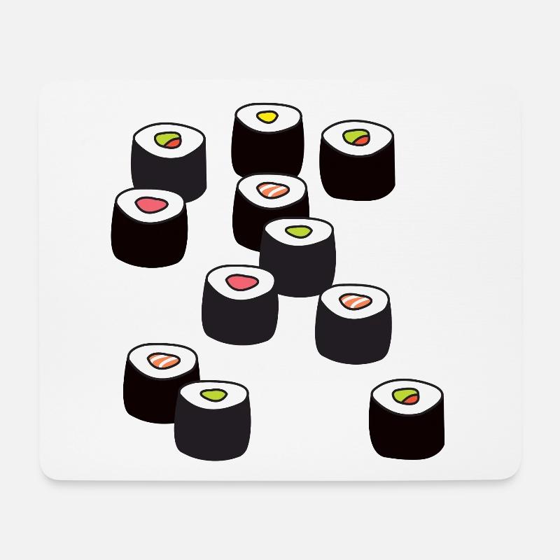 Sushi - Mousepad (Querformat) - Weiß