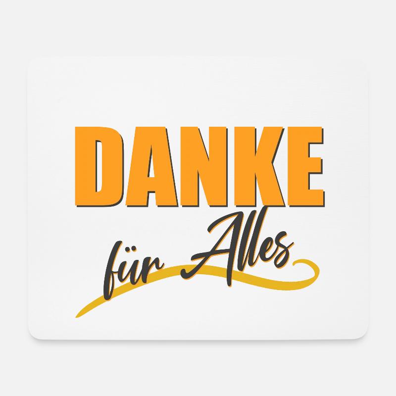 DANKE für Alles - Mousepad (Querformat) - Weiß