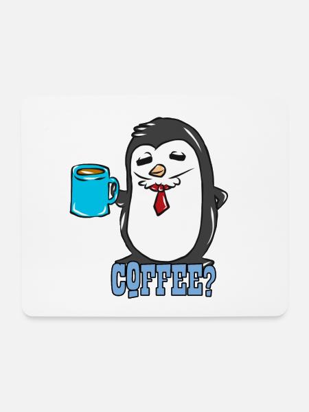 Pinguin - Mousepad (Querformat) - Weiß