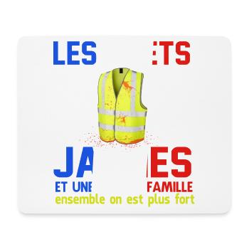 Gilet de Sécurité Famille Solidairte - Tapis de souris (format paysage) - blanc - Devant