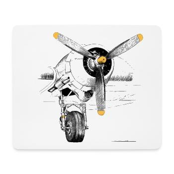 Motor - Mousepad (Querformat) - Weiß - Vorne
