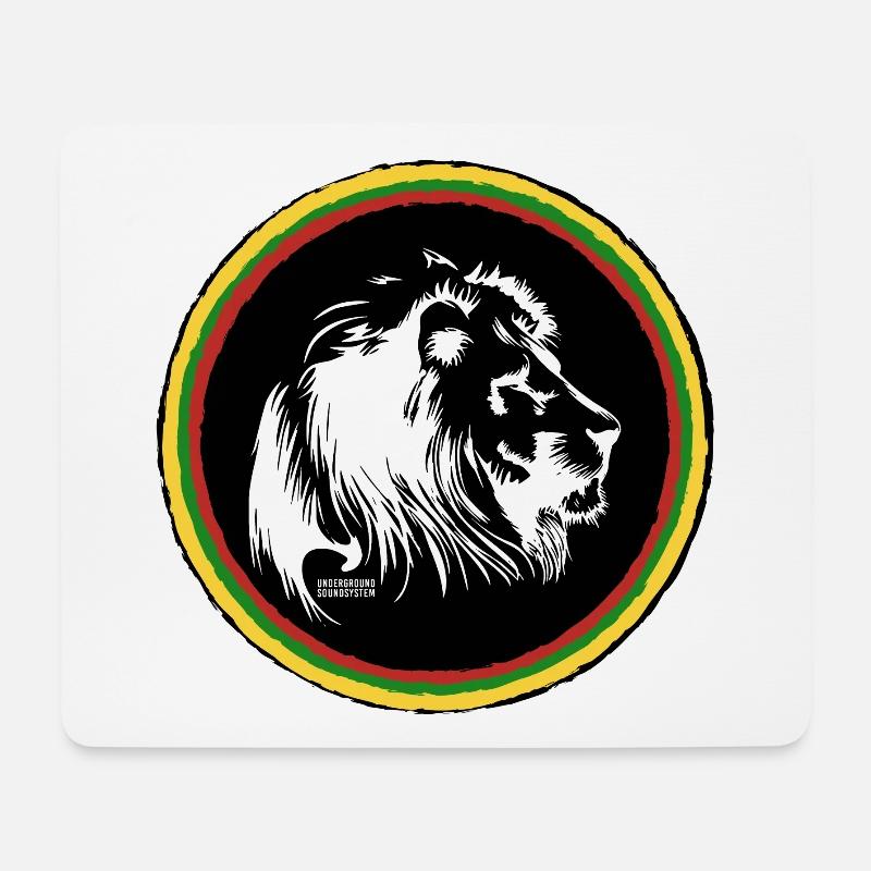 Anneau de roue chromatique Rasta - Tapis de souris (format paysage) - blanc