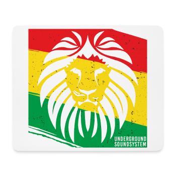 Lion de style rasta - Tapis de souris (format paysage) - blanc - Devant