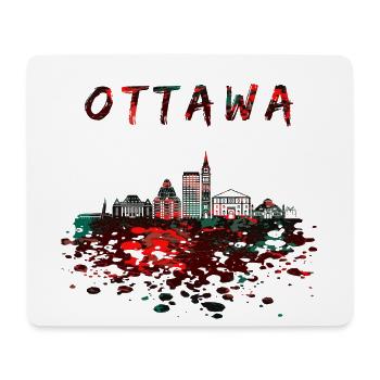 Ottawa Skyline / Canada cadeau ville - Tapis de souris (format paysage) - blanc - Devant