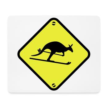ski - Tapis de souris (format paysage) - blanc - Devant