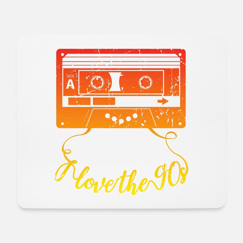 Ich liebe die 90er - Mousepad (Querformat) - Weiß