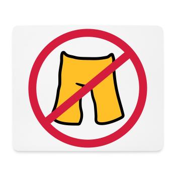 ne mettez pas de pantalon short court interdit bouclier z - Tapis de souris (format paysage) - blanc - Devant