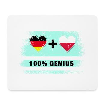 Germany and Poland 100% Ingenious / Gift - Mouse Pad (horizontal) - white - Front