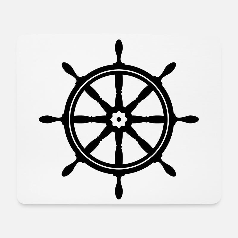 Boot Rad - Mousepad (Querformat) - Weiß
