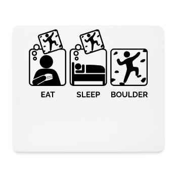 Boulder Klettern Bergsteigen Eat Sleep Spruch - Mousepad (Querformat) - Weiß - Vorne