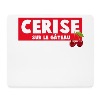 Cerisier Sur Le Gâteau Impression Humoristique - Tapis de souris (format paysage) - blanc - Devant