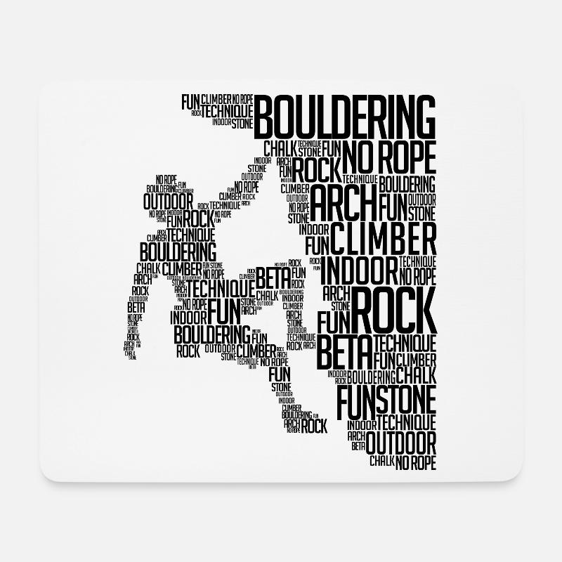 Boulder Klettern Bergsteigen Felsklettern Spruch - Mousepad (Querformat) - Weiß