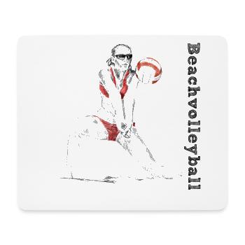 beach volleyball - Tapis de souris (format paysage) - blanc - Devant