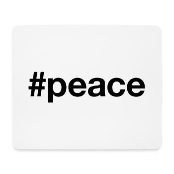 PEACE Hashtag - Tapis de souris (format paysage) - blanc - Devant
