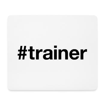 TRAINER Hashtag Training Sport Fitness - Mousepad (Querformat) - Weiß - Vorne