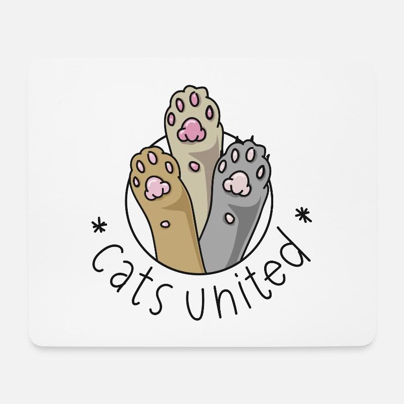 cats united - Paws - Mouse Pad (horizontal) - white