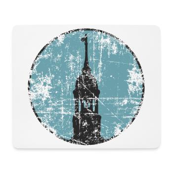 Hamburg Michel (Vintage/Hellblau) - Mousepad (Querformat) - Weiß - Vorne
