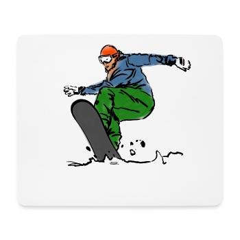 snowboarder - Mouse Pad (horizontal) - white - Front