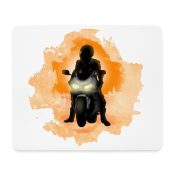biker - Tapis de souris (format paysage) - blanc - Devant