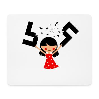 I am against racism (W) - Mouse Pad (horizontal) - white - Front