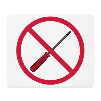 no screwdrivers forbidden sign mech - Mouse Pad (horizontal) - white - Front