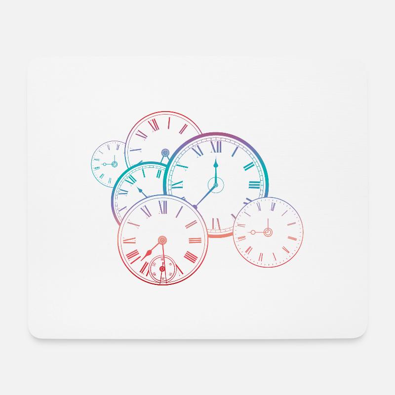 Vintage Uhr - Mousepad (Querformat) - Weiß