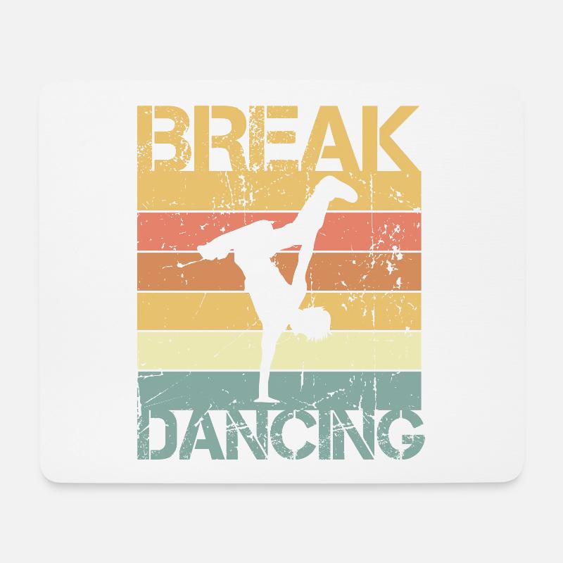 Breakdance - Tapis de souris (format paysage) - blanc