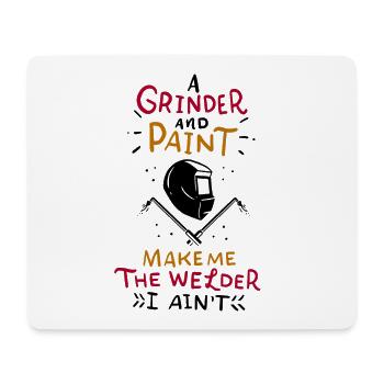 Welder welder saying job work MAG gift - Mouse Pad (horizontal) - white - Front