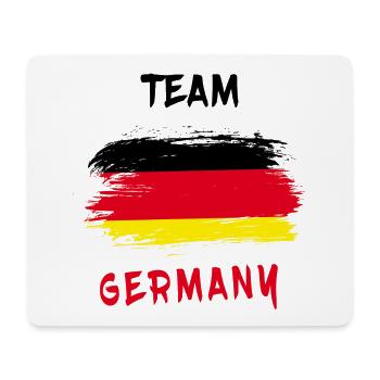 Equipe Allemagne / Drapeau - Tapis de souris (format paysage) - blanc - Devant