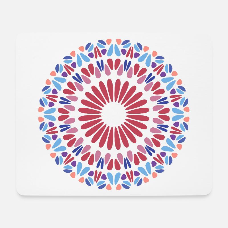 Mandala - Mousepad (Querformat) - Weiß