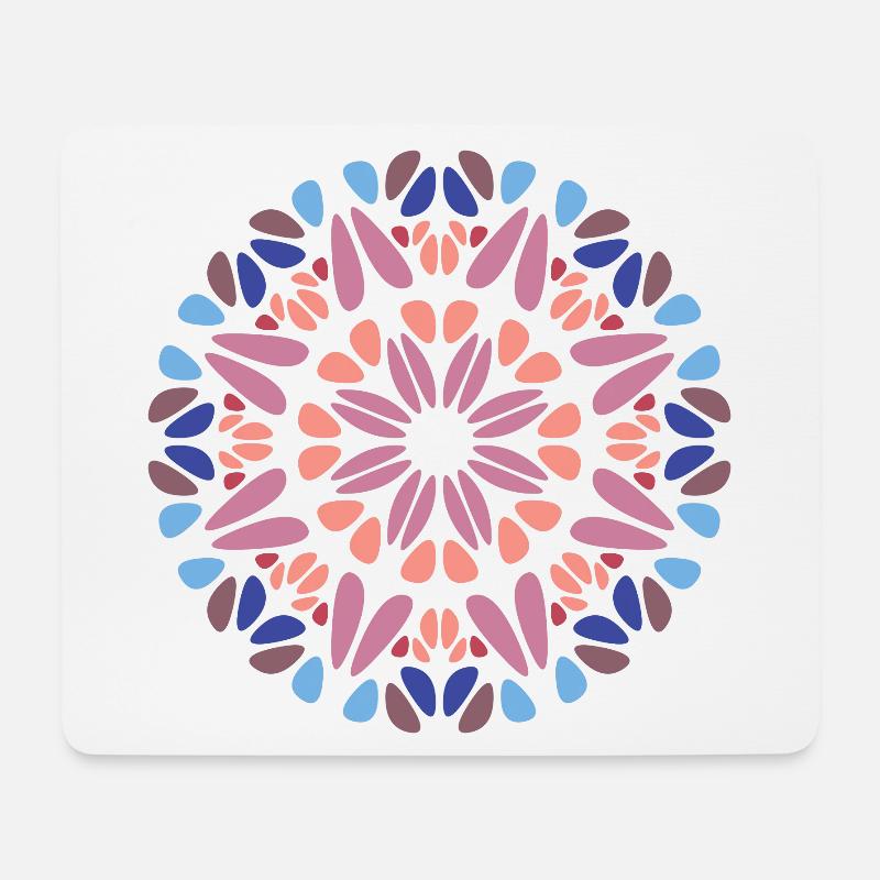 Mandala - Mousepad (Querformat) - Weiß