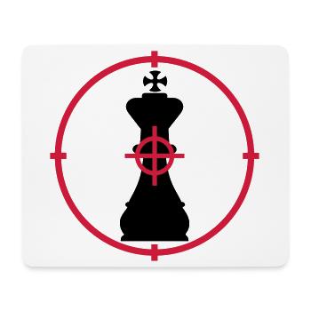 Chess / Echecs / Stratégie / Dames / Geek - Tapis de souris (format paysage) - blanc - Devant