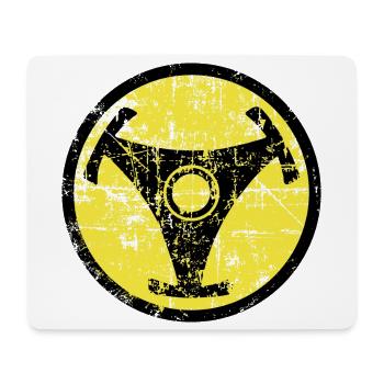 Atomic Vinyl 45rpm Nuklear Design - Mousepad (Querformat) - Weiß - Vorne