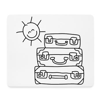 koffer sonne urlaub - Mousepad (Querformat) - Weiß - Vorne
