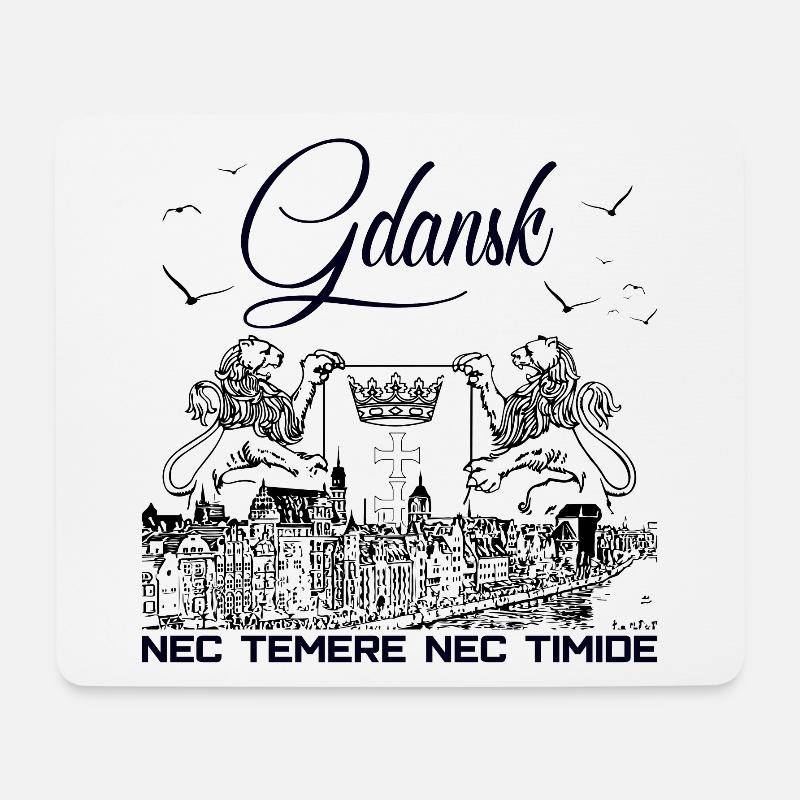 Gdansk - Mousepad (Querformat) - Weiß