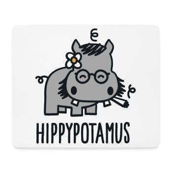 Hippypotamus - Tapis de souris (format paysage) - blanc - Devant